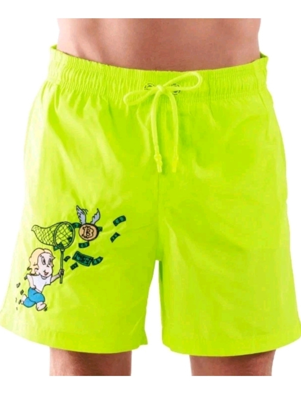 BAIN DE MER NEON YELLOW SWIMWEAR SALIN RICH NEW NWT